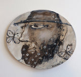 Hanging Art Plate- The Flower Farmer Plate