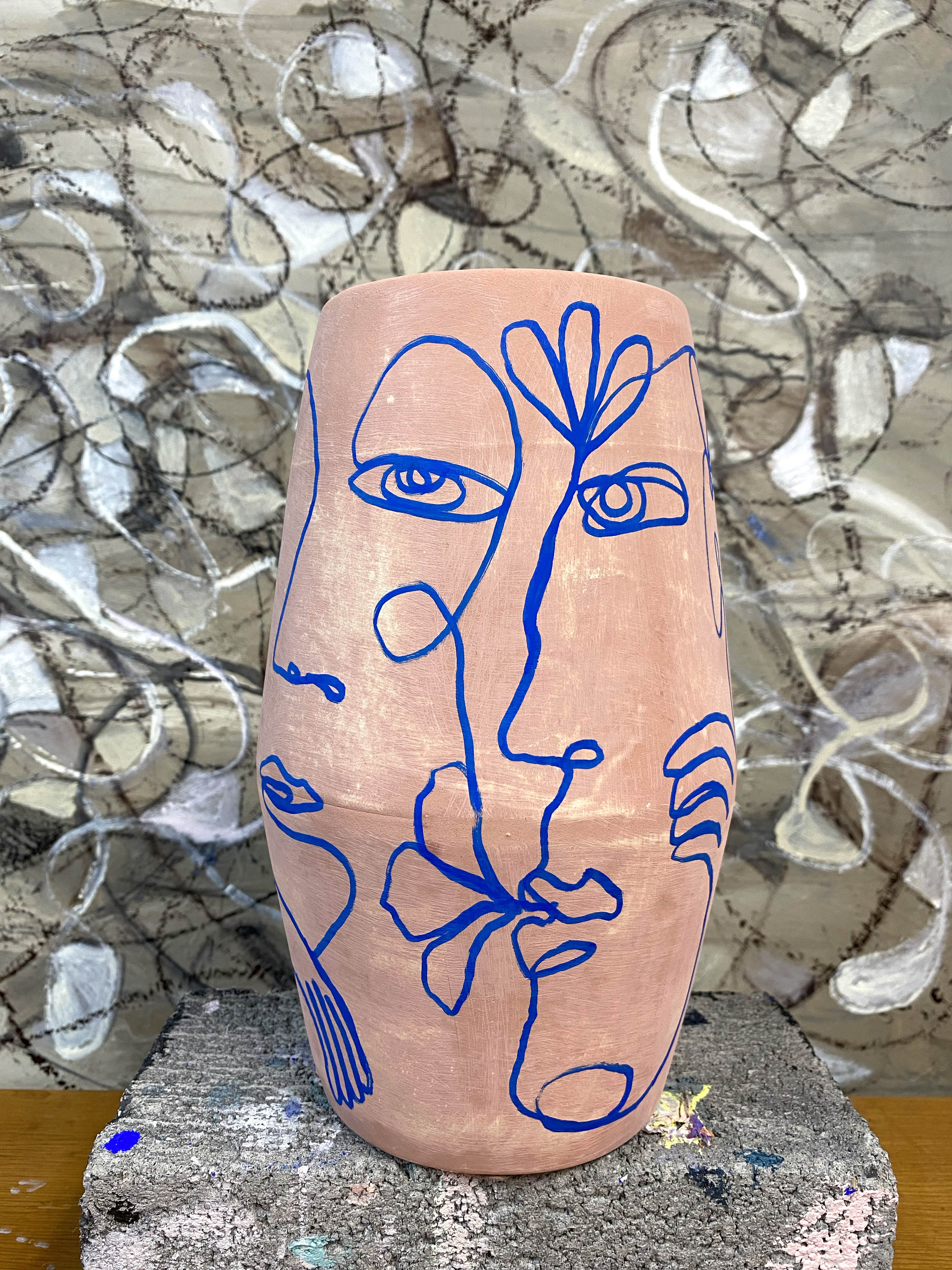 Hand Painted Ceramic Vase