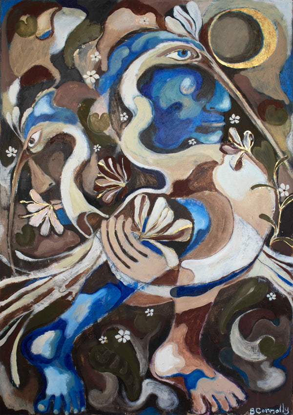 Carry me Beneath Golden Moonlight, Mother Bird (Print)