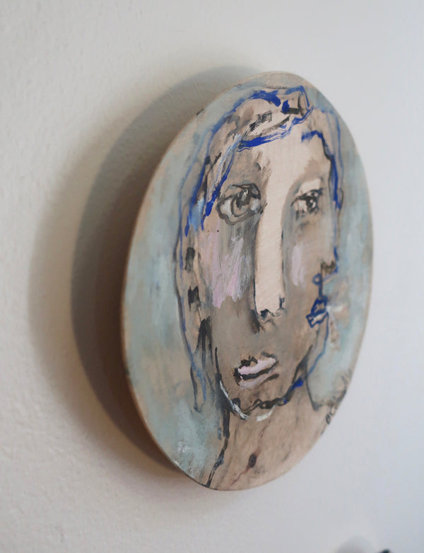 Hanging Art Plate- The Contemplator Plate