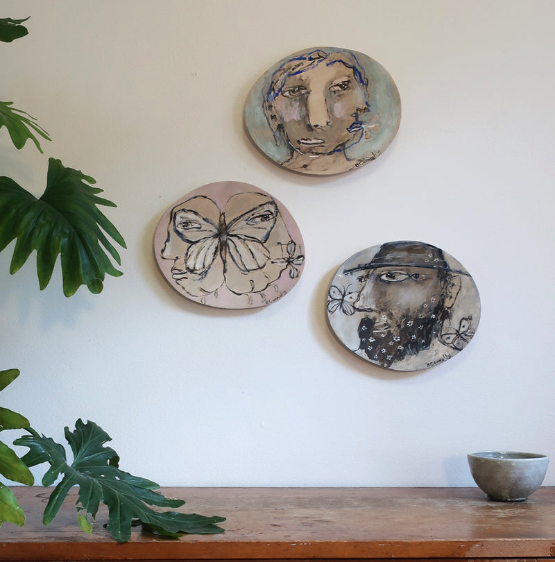 Hanging Art Plate- The Contemplator Plate