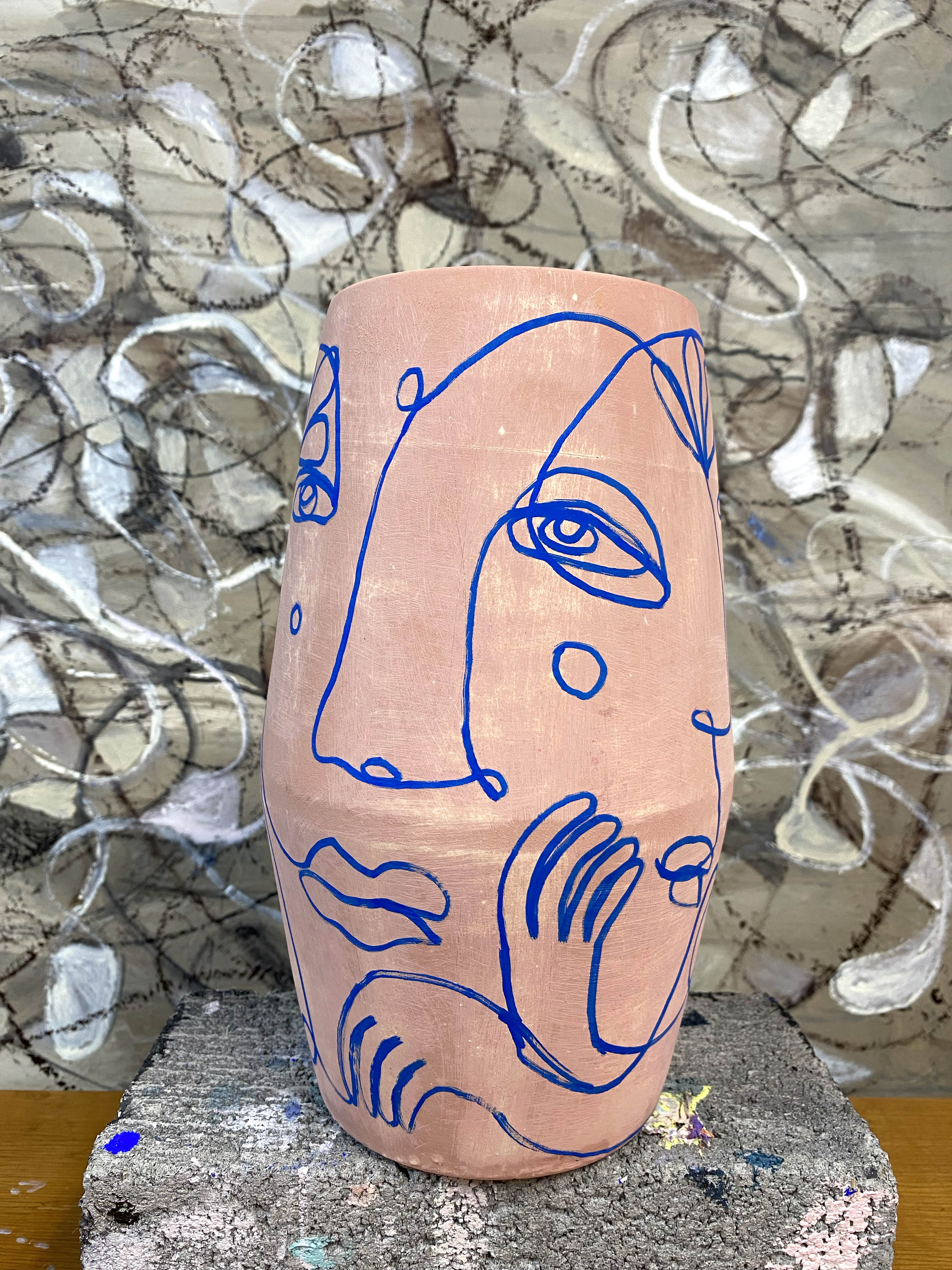 Hand Painted Ceramic Vase