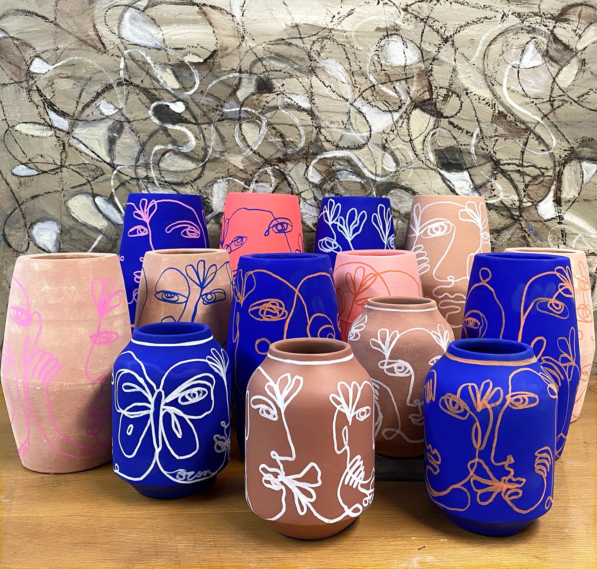 Hand Painted Ceramic Vase